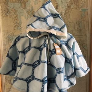 Kids fleece nautical poncho